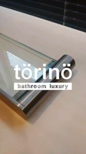 torino Bathroom Accessories Stainless Steel 304 Glass Shelf Q5 Series Rak Kaca 玻璃架子