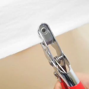 เครื่องมือติดตั้งปุ่มคีม ชุดตอกพร้อมกระดุม ชุดกระดุมแป๊ก DIY พร้อมคีมตาไก่ กรงเล็บมือกดคีม เครื่องมือติดตั้งปุ่มคีม