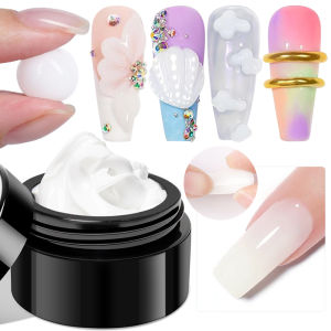 AWStorG 15g Solid Nail Extension Gel Non‑Stick Hand UV LED Soak Off Builder Nail For 3D Carving Sculpting Nail Art Manicure DIY