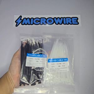 MW Nylon Cable Ties 3x100mm – 100pcs/Pack (Black or White)