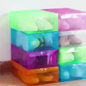 FYHL0042 Kotak Sepatu Lipat Transparan Serbaguna Shoes Box Organizer Multifungsi Isi 5 Pcs