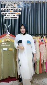 JUBAILA SET LONG TUNIK KRINKLE AIR FLOW / BY ALYA ZEA STORE