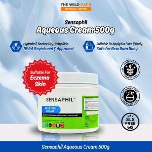 SENSAPHIL Aqueous Cream 500g/ 50g Aqua Krim Eczema & Dry Skin Lanolin SLES Paraben Fragrance Free