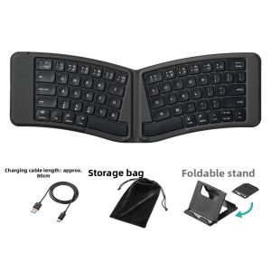 Sanwa Supply | Wireless Bluetooth Foldable Ergonomic V-Shape Keyboard