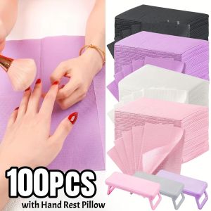 20/100pcs Nail Cleaning Table Mats Disposable Nail Art Mat Waterproof Tablecloth for Manicures Pedicures Paper Sheets Nail Tools