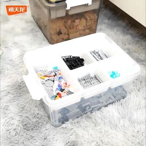 【Woody】 Childrens plush toy storage box baby transparent large-capacity storage artifact Lego building blocks Storage Box