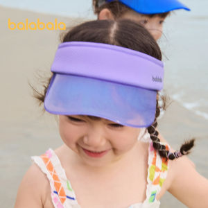 Balabala Childrens Sunscreen Hat Boys Girls Empty Top Hat 2024 New Spring And Summer Thin Uv Portable