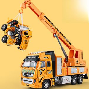 Alloy Childrens Toy Construction Vehicle Set Cement Concrete Crane Digger Truck Model Car Kit Metal Toys for Boys And Girls