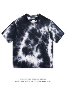 เสื้อยืดคอกลมแขนสั้นผ้าฝ้ายแท้สไตล์อเมริกันย้อนยุคสำหรับฤดูร้อน ทรงหลวม ลายการ์ตูน ลายดอกไม้ ลายเส้น ลายสก็อต ลายดอกไม้ ลายดอกไม้