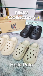 Hello Polo รองเท้าแตะรัดส้น รองเท้าแตะ 2 IN 1 แฟชั่น สำหรับผู้ชายและผู้หญิง EVA ระบายอากาศดี HP8057