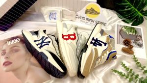 Giày Thể Thao MLB Full Size Giày Sneaker MLB Mid Quai Dán Chữ B