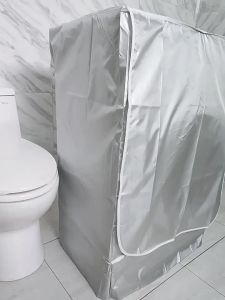 Vỏ Máy Giặt Cửa Trước Màu Bạc Chống Tia UV Chống Bụi Sử Dụng Trong Nhà/ngoài Trời Ban Công Thiết Kế Vừa Vặn Bảo Vệ Máy Giặt