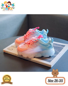 Sepatu Anak Sneakers Import Fashion Korea Biru Pink #1 Size 26-35