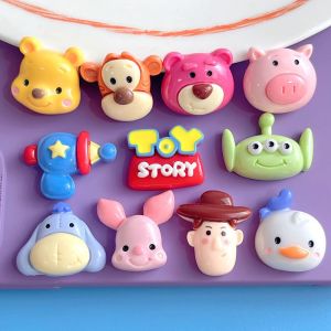 Adorable Cartoon Bear Resin Accessories for DIY Handmade Cream Mobile Phone Case Hair Clip Head Rope Decorations