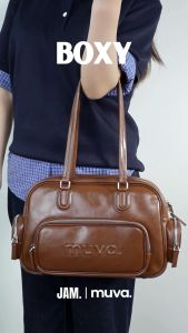 JAM | MUVA - Boxy - กระเป๋าสะพายข้าง หนังวัว ทรงกล่อง
