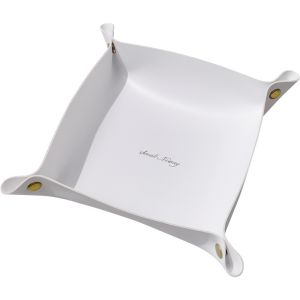 Nordic Luxury Multi-Functional PU Leather Squared Cosmetic Holder Jewelry Organizer Key Holder Cutlery Tray Storage Box