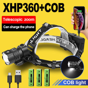 LED Headlamp Rechargeable Head Light XHP70 Super Bright torchlight head flashlight Waterproof flashlight 1000000 lumens head torch light head lamp led Rechargeable emergency light headlight fishing light zoomable headlamp