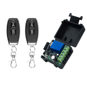433Mhz รีโมทคอนโทรลไร้สายสวิทช์ DC 12V 10A รีเลย์ตัวรับสัญญาณมินิโมดูลรีโมทคอนโทรล Universal สําหรับประตู LED โรงรถประตู