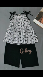 Qkey stelan baju anak perempuan rayon 2-7 tahun