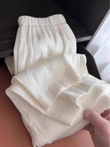 Quần Ống Rộng Bằng Vải Lanh Cotton Mỏng Mùa Hè Cho Nam Quần Ống Đứng Quần Ống Rộng Quần Dài Thường Ngày Quần Ống Rộng Phong Cách Thường Ngày