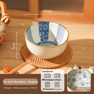 SHELI | Retro Japanese Ceramic Bowl for Meals and Soup