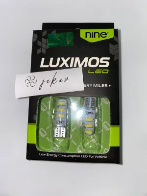 T10 Crystal 6 Titik Led 5730 Nine LUXIMOS Lampu Senja Kota Sen Riting Sepasang