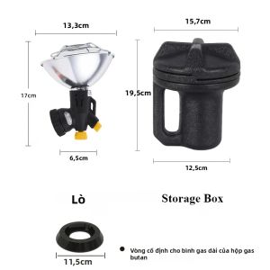 Máy Sưởi Gas Mini Pandatour Thiết Bị Sưởi Di Động Ngoài Trời Dùng Gas Butan Cho Lều Cắm Trại Mùa Đông Kèm Giá Đỡ Bình Gas - Chất Liệu Thép Không Gỉ