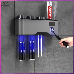 HKStorage Máy Tiệt Trùng Thông Minh Dụng Cụ Tiệt Trùng Bàn Chải Đánh Răng UV Nhà Vệ Sinh Đục Lỗ Gắn Tường Nha Khoa Ngăn Để Cốc