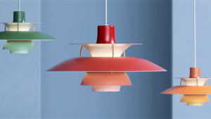 Industrial Decor Hanging Lamp Modern Bauhaus Ceiling Pendant Lighting 3-Layer Metal Shade Design Hanging Light Flush Chandelier For Kitchen Island Dining Table Living Room