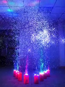 Imitation Firework Bubble blowing Fireworks Bubble Machine Electric Bubbles With Music Light and Battery for Wedding Party Festival Celebrations Toys Kids Gift
