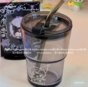 Mug Sedotan Kaca Karakter / Gelas Kuromi / Cangkir Kuromi / Mug Kuromi