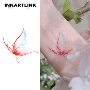 สติกเกอร์รอยสักชั่วคราว INKARTLINK กันน้ำ พิมพ์สี ลายผีเสื้อ อุปกรณ์สำหรับงานปาร์ตี้ สติกเกอร์ DIY