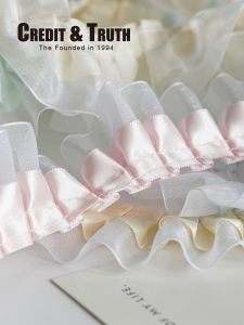 French Art Doll Curtain Ruffle Decoration Pure Color Tablecloth Skirt Trim Packaging Lace DIY Sewing Accessories Multi-Color