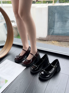 Venalisa Fashion Mary Jane Loafers High Heels Thick Soles School student Office work Parties
