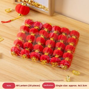 Festive Red Velvet Lantern for Decoration