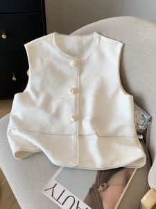 Luxurious Floral Embroidery Vest Womens Spring Summer New Style Fashion Outerwear Sleeveless National Style Shoulder Pad Jacket