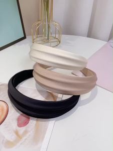 Silky Satin Wide Headband Fashion Versatile Premium Elegant Minimalist Hairband Washing Face Makeup Matching Headwear Accessory