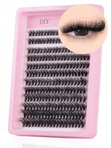 240 Chiếc Mi Giả Cụm 40D Độ Dài 9-16mm Nhiều Kích Cỡ Trông Tự Nhiên Mỏng Mềm Mại Nhẹ Có Thể Tái Sử Dụng Dành Cho Người Mới Bắt Đầu
