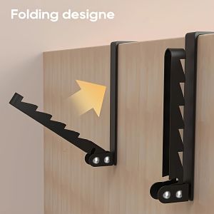 1/2PC Collapsible Hooks Over-Door Coat Rack Creative Space-Saving Drying Laundry Rack Rustproof Door Organizer Rack Apartment 