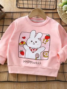 Áo Nỉ Cotton Dài Tay Cho Bé Trai Mùa Thu Đông Phong Cách Hàn Quốc Áo Nỉ Cotton Lót Lông Cừu Cho Bé Trai Và Bé Gái