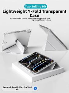 Toplux | New Foldable Magnetic Shockproof Minimalist iPad Case With Pen Slot Compatible for iPad Pro 10th gen Mini 6/4/3 and 9