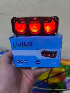 LAMPU TEMBAK SQL 3 MATA MINI HJG FULL ALUMINIUM DEVIL EYE DC 9-80 V MOTOR MOBIL BUS TRUK