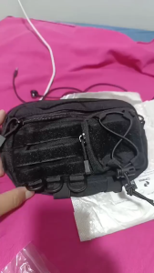 【COD】กระเป๋าเก็บเครื่องมือฉุกเฉิน EDC กลางแจ้ง molle ระบบสายรัดโทรศัพท์มือถือกระเป๋าคาดเอว สีดำ