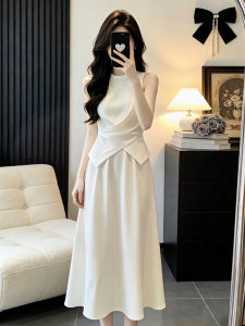 Ge·an·fei | Bộ Váy Maxi Trắng Phong Cách Pháp Mùa Hè
