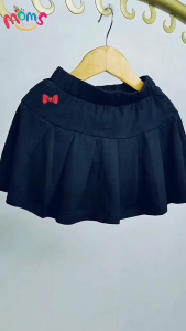 Coquette Pleated Skirt Short for Kids Girls 3-10 Years Old Korean Style Cute Ribbon Palda Short for Girls