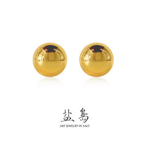 YANDAO | Simple Half Spherical Elegant Gold Tone Earrings