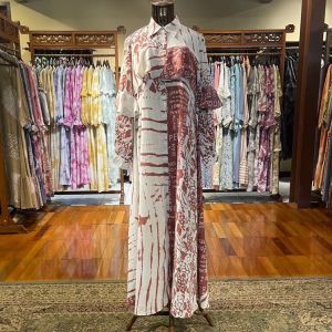Hanami Dress by Dian Pelangi LIMITED EDITION Busana Muslim Baju Maxi Gamis Abaya Kaftan Outfit Busui Pesta Pernikahan Kondangan Casual Formal Wanita Hijaber Cantik Anggun Modis Modern Elegan Mewah Model Korea Terbaru Motif Batik Abstrak Kekinian