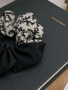 French Vintage Floral Hair Ties Women Sensual Hair Bands Korean Style out Fashion Fabric Hair Bands for Women