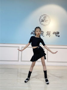 Dancing Children Latin Dance Wear Suit New Arrival Exercise Clothing Female Practice Clothes Kids Separates Dance Performance Training Wear