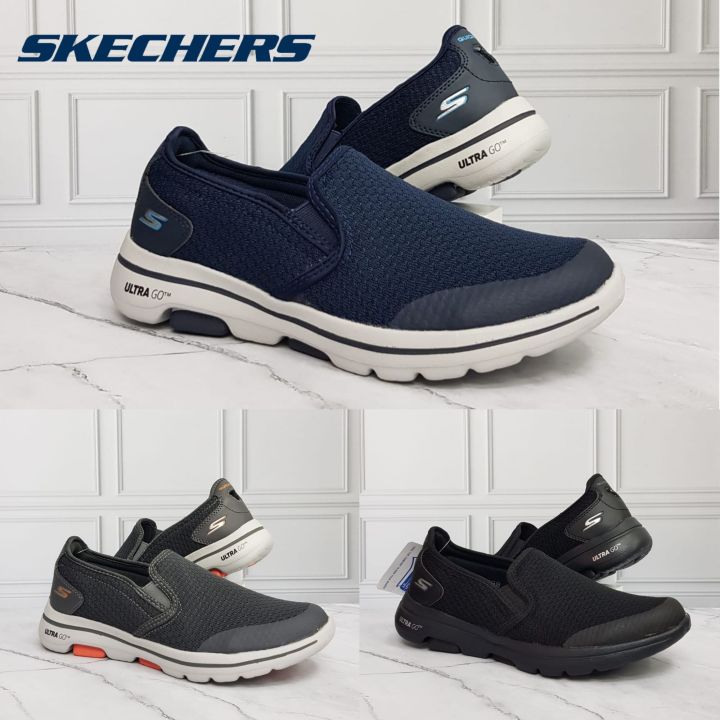 Sepatu Pria Gowalk Sport Sepatu Pria Skechers Slip-Ins: GO Walk Easy On Navy (216641NVY)  Original